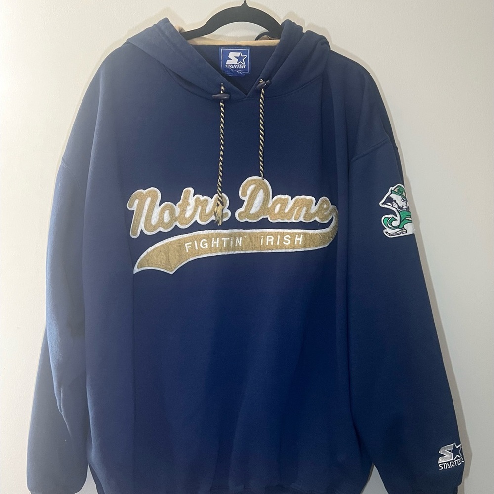 Starter Navy Notre Dame Hoodie